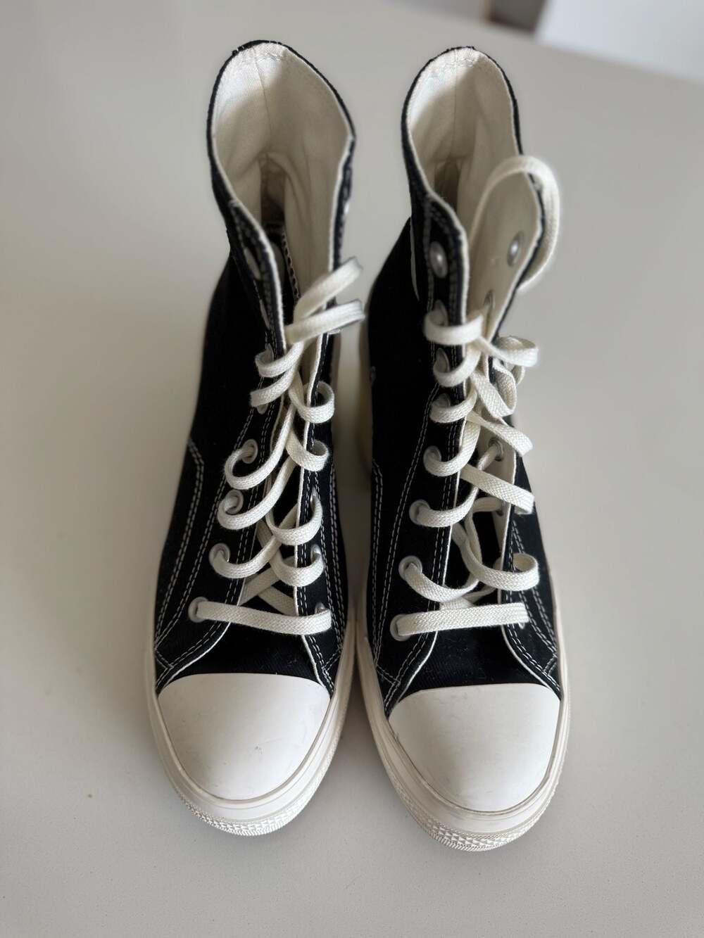 Converse Chuck 70 De Luxe Heel Black Egret Sneakers Size W10 /8M - Picture 6 of 7